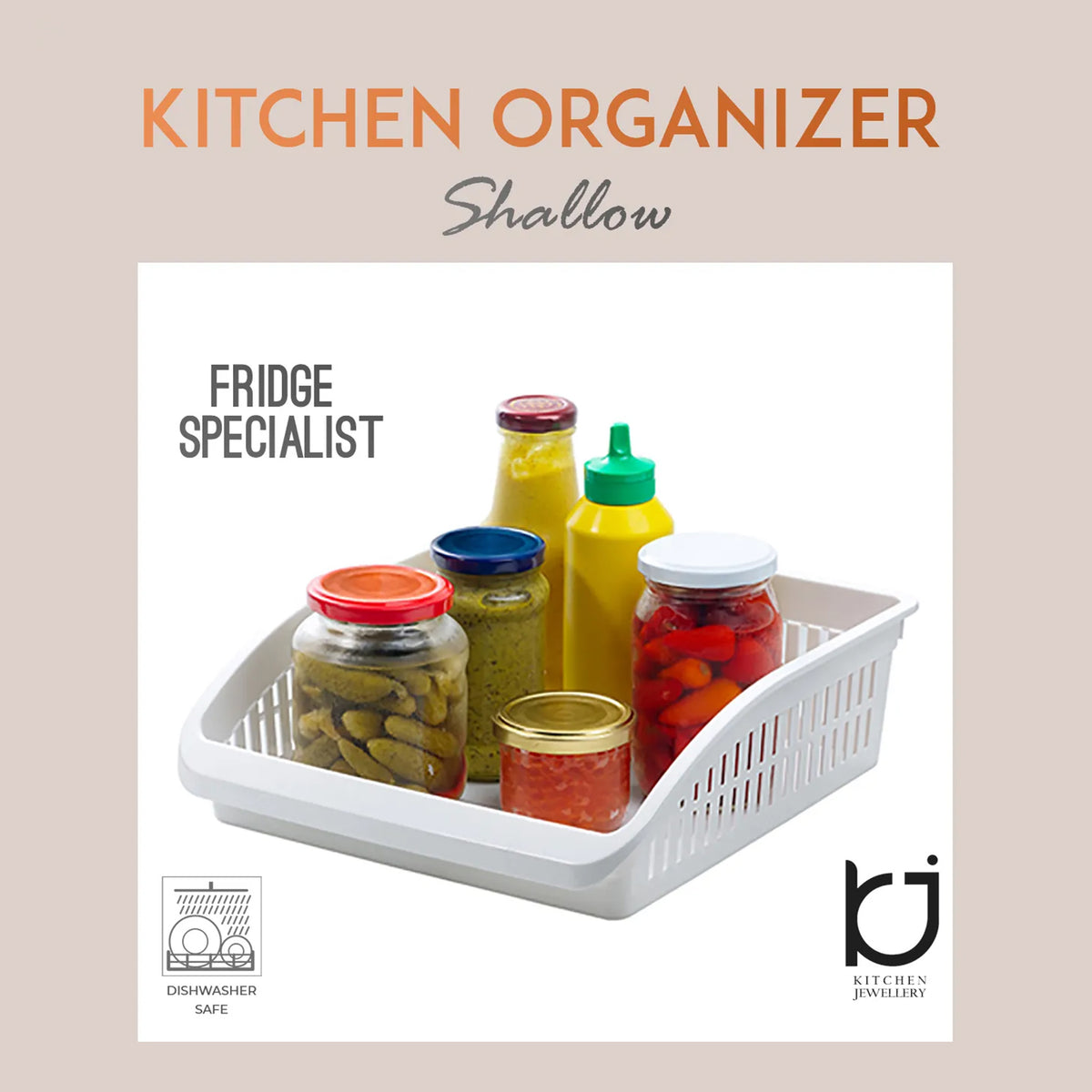 Space-Saving Compact Kitchen Organizer (Ideal for fridge storage)